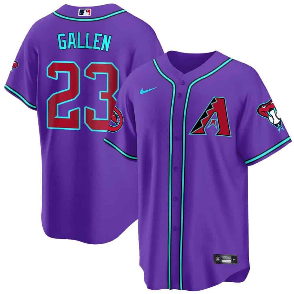 Men Arizona Diamondback #23 Gallen Purple 2024 Nike Cool Base MLB Jersey